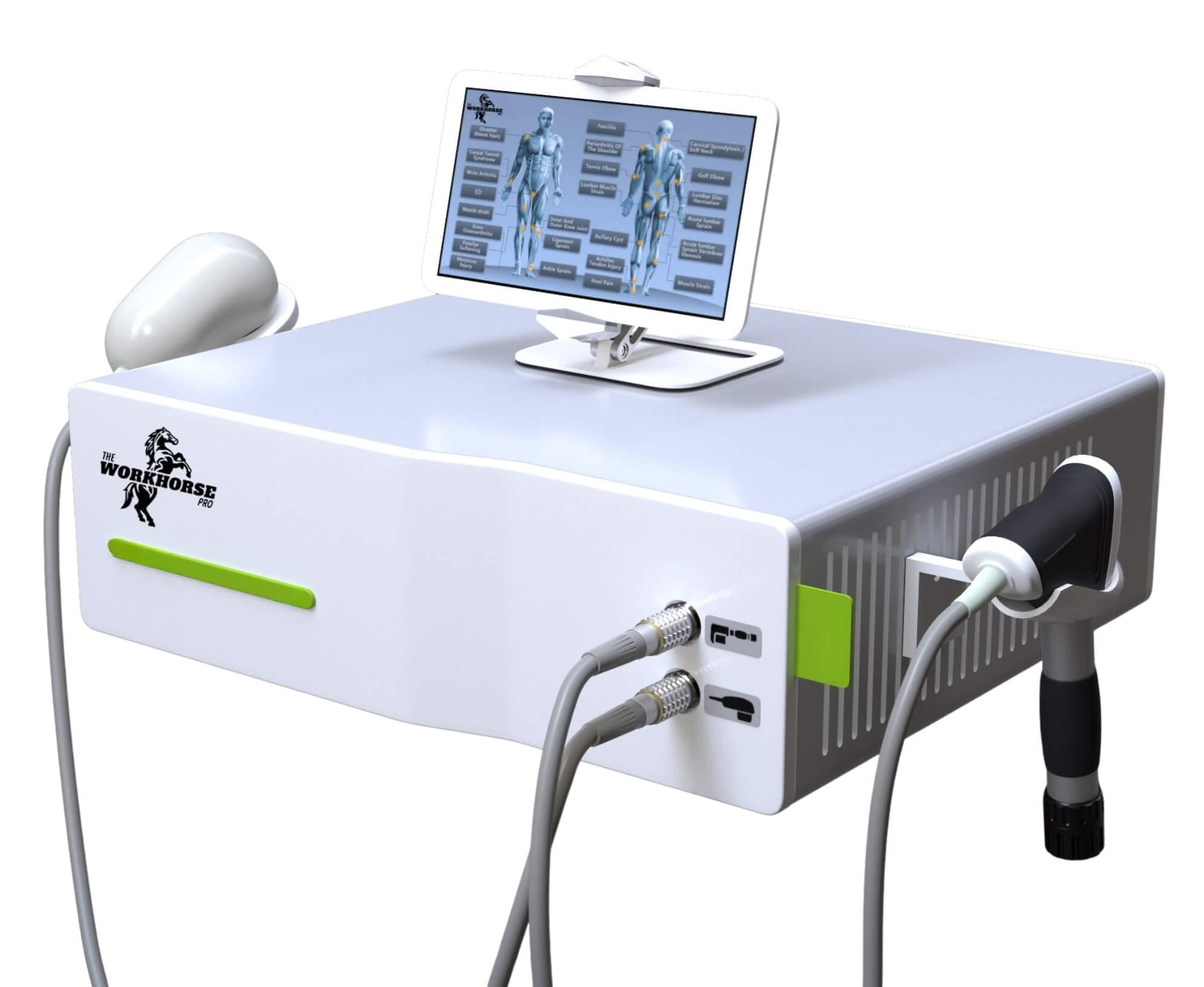 The Workhorse Pro shockwave therapy machine